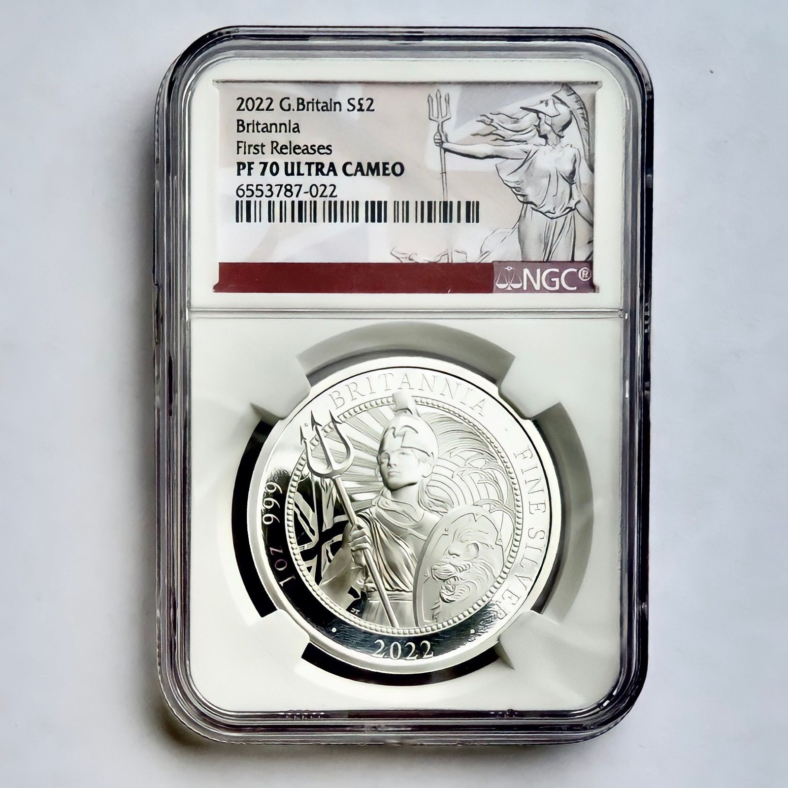2022 イギリス ブリタニア 2ポンド 1オンス 銀貨 NGC PF70 UC 2022年 ブリタニア NGC PF70 UC FR 1オンス 2ポンド 銀貨 - メルカリ
