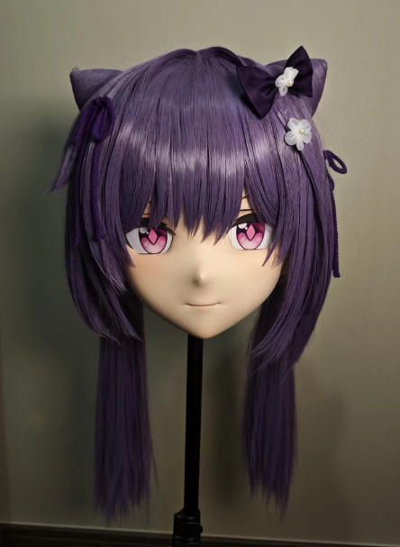 全頭マスク ロック付き NO.1125 フルマスク ドール ヘッドロリータ人形 コスプレ 全頭面 変身 仮装 着ぐるみ 二次元 コスチューム