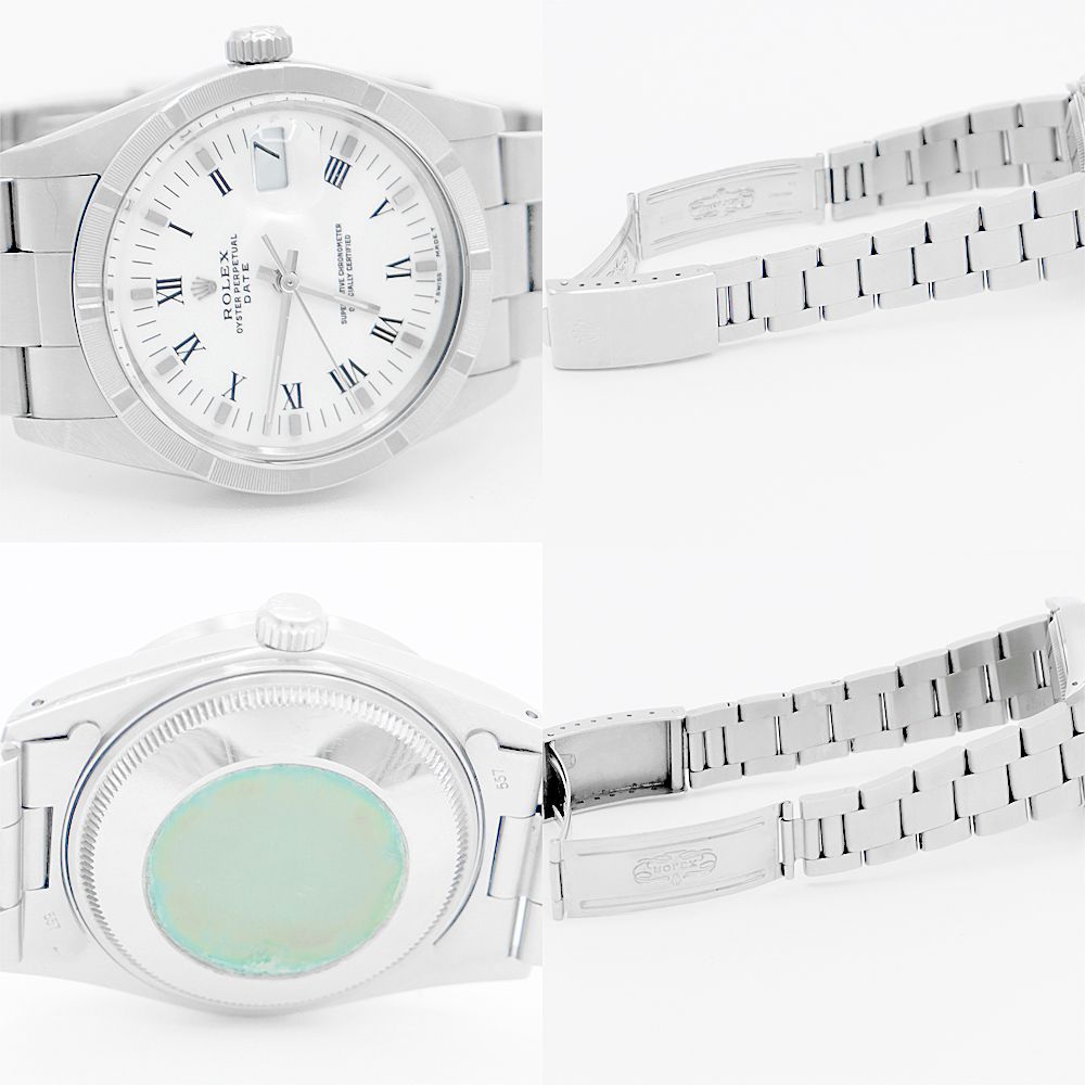 内部点検済 ROLEX ロレックス オイスターパーペチュアル デイト 15010 R番 ローマ文字 白 ホワイト SS ステンレス メンズ 自動巻き 【腕時計】【中古】【自社保証6ヶ月】 内部点検済 ROLEX ロレックス オイスターパーペチュアル デイト 15010