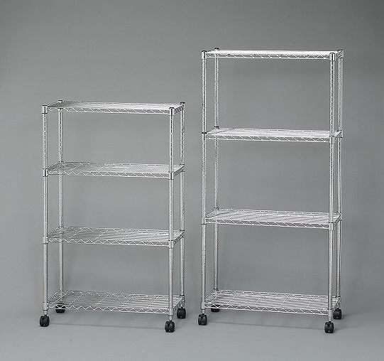 アイリスオーヤマ メタルラック 4段 キャスター付き 幅76×奥行36×高さ125cm ポール径25mm クロムメッキ SE-7512 IRIS OHYAMA