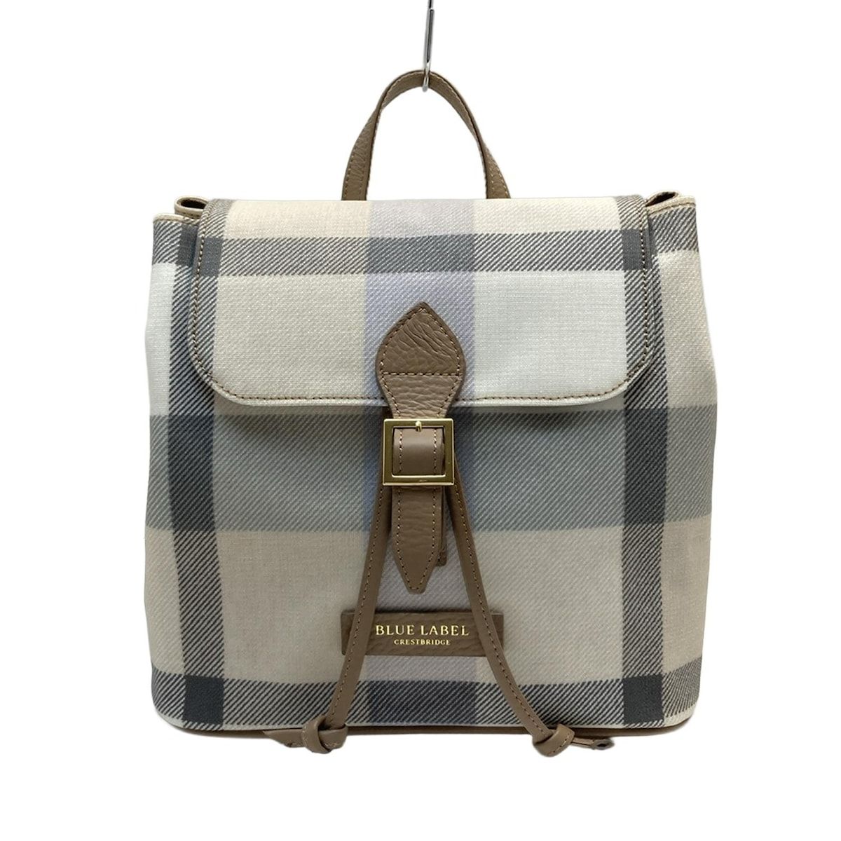 BLUE LABEL CRESTBRIDGE ブルーレーベルクレストブリッジ リュックサック - 白×グレー×マルチ チェック柄
