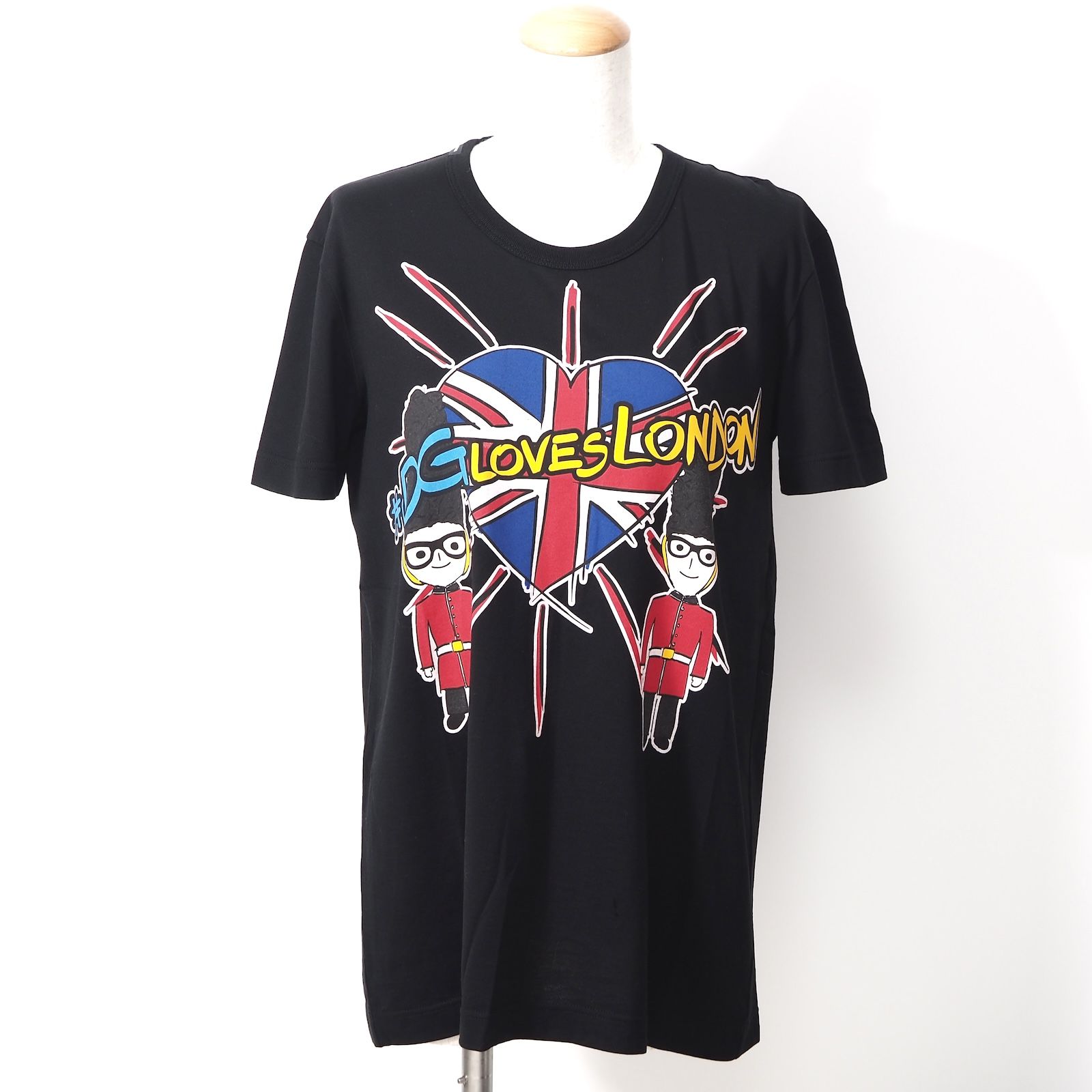 ドルチェ＆ガッバーナ DOLCE ＆ GABBANA クルーネック 半袖 カットソー Tシャツ 40 ブラック レディース 3-YI137
