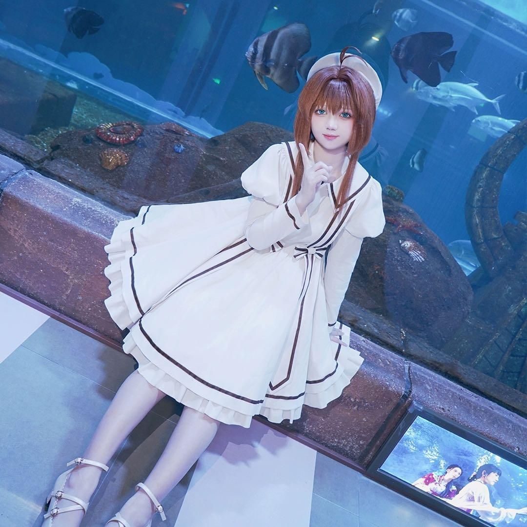 カードキャプターさくら 木之本さくら 水族館 コスプレ衣装 ウィッグ追加可
