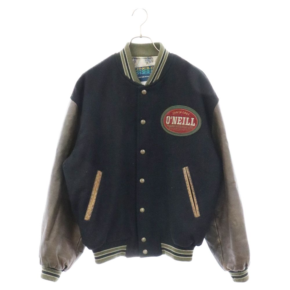 O'NEILL オニール スタジャン 刺繍 アームレザー サイズL ONEILL (オニール) 90s バック刺繍 タイガー ワッペン アーム