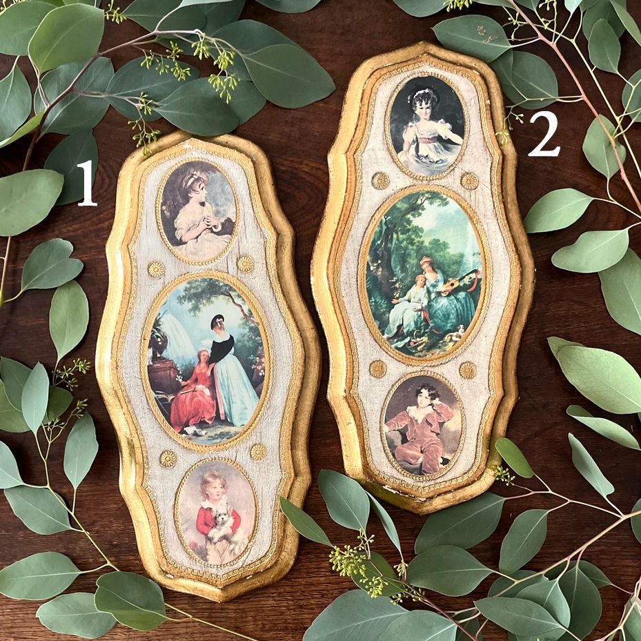 ビンテージ イタリア フィレンツェ壁飾り Vintage Italian Florentine 