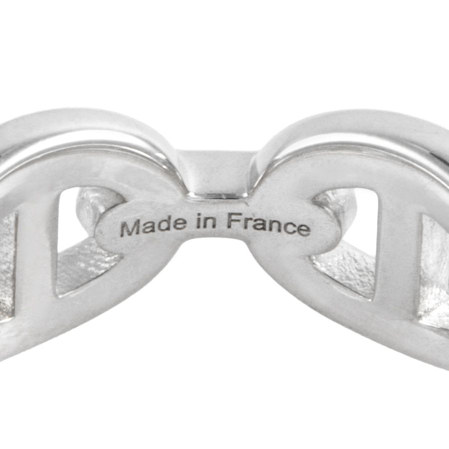 美品HERMESエルメス シルバーリングアンシェネPMサイズ51（11号）指輪 HERMES エルメス リング アンシェネ PM Enchainee Ring