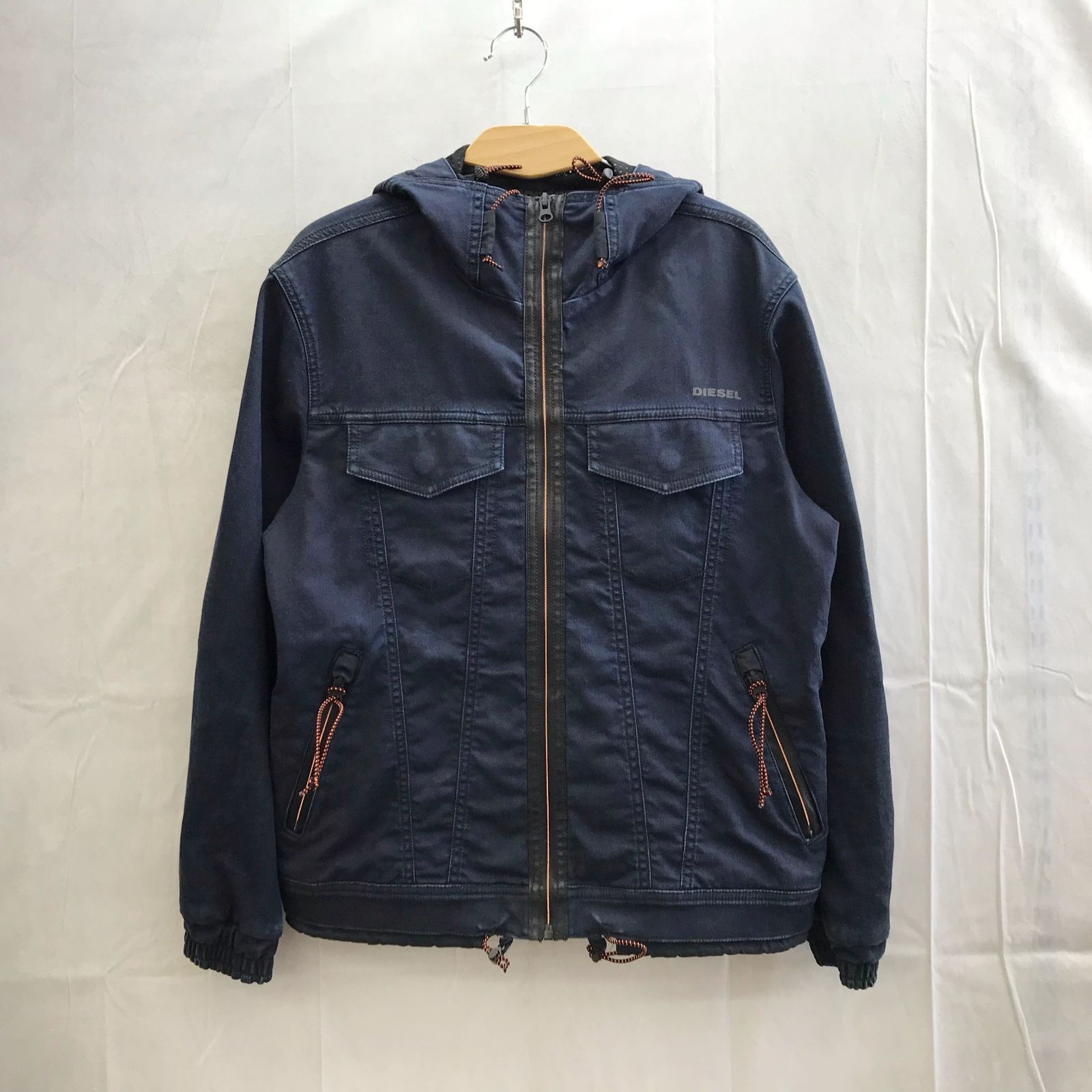 DIESEL ディーゼル ジョグジーンズジャケット ネイビー S ジップップ