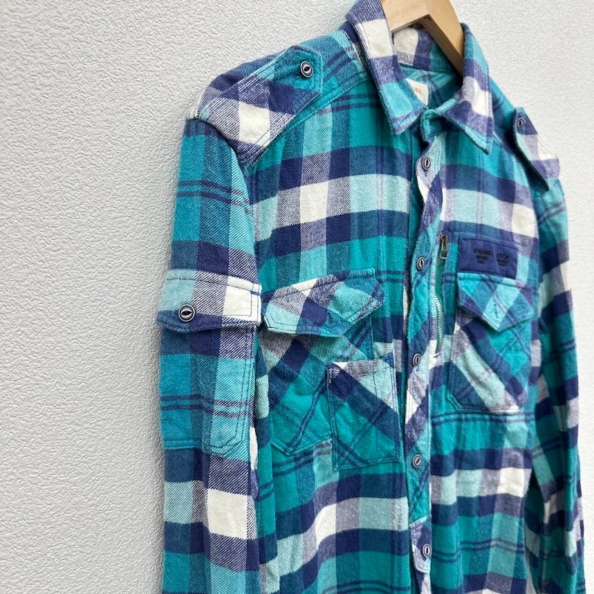 DIESEL ディーゼル チェックシャツ グリーン - メルカリ