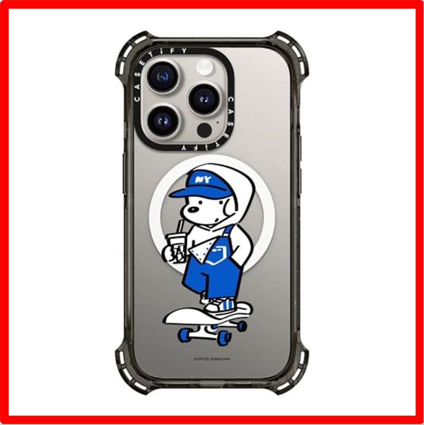 送料無料】Skater JOHN (Overalls)_iPhone 15 Pro (Clear Black