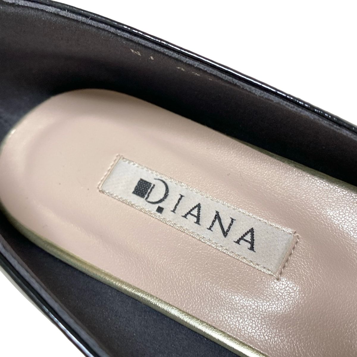 【DIANA】フラットシューズ　24cm DIANA(ダイアナ) フラットシューズ 24 レディース - 黒 リボン