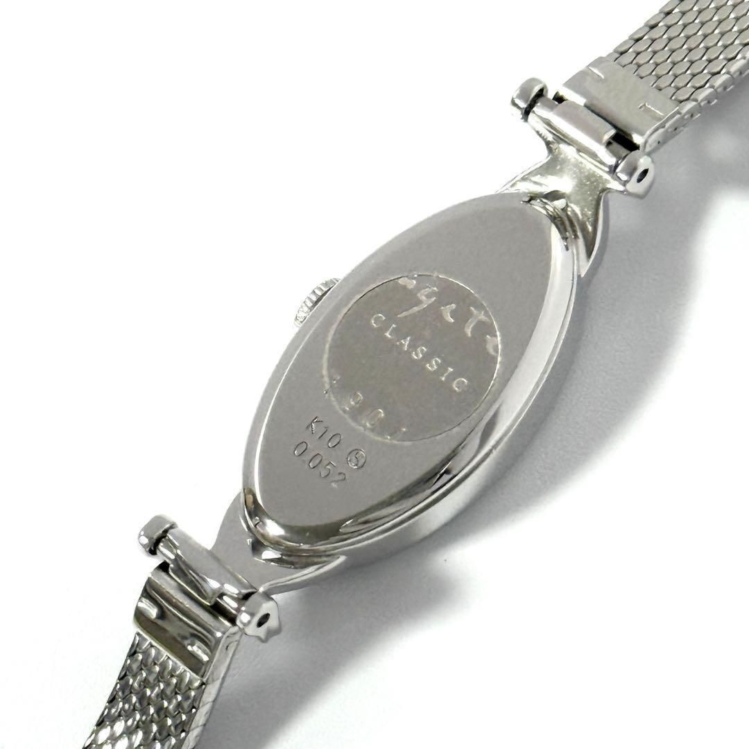 定価約19万】アガット 時計 オーバルフェイス ジュエリー ウォッチ K10