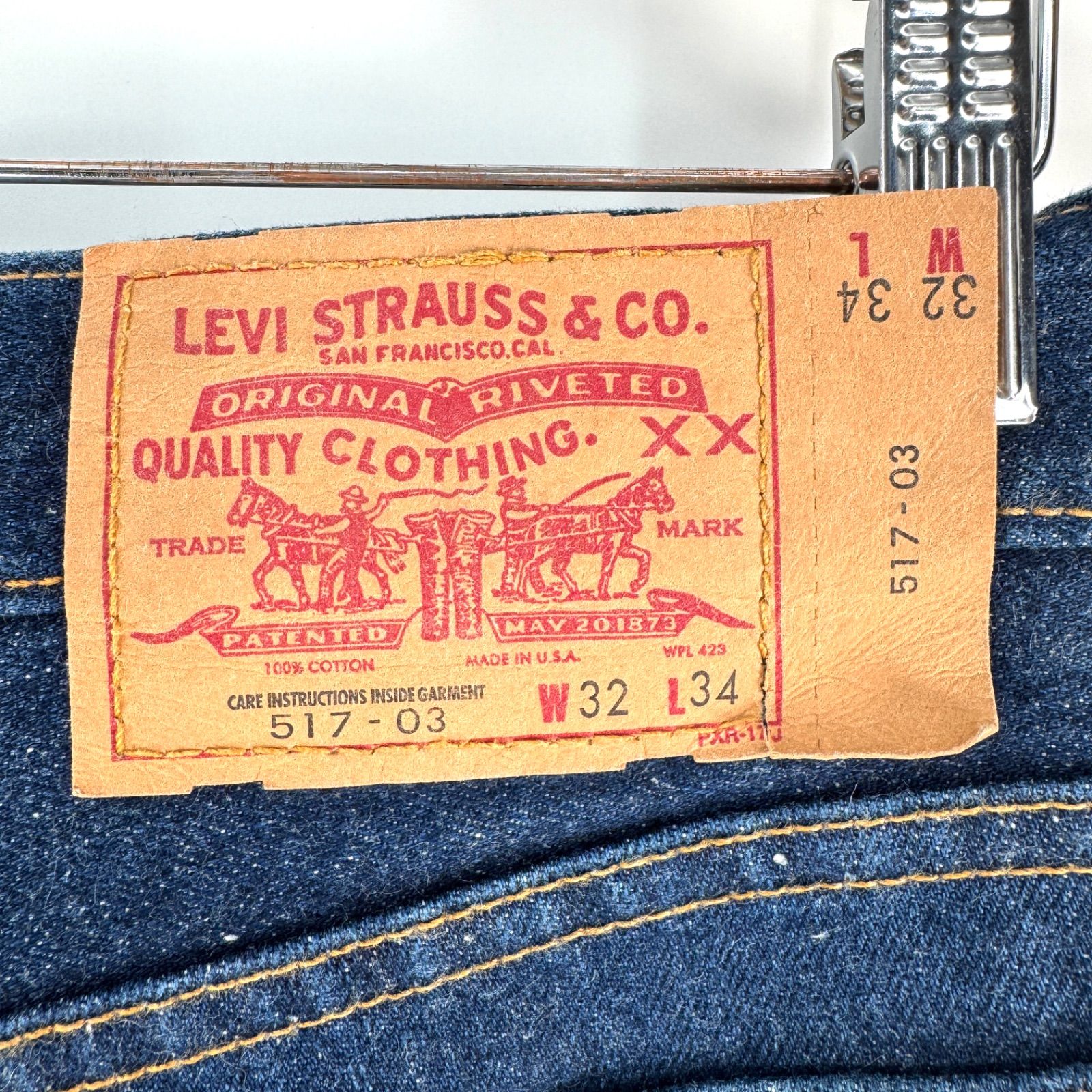 ☆超希少 USA製 ブランクタブ 美品 00s Levi's 517-03 ボタン裏