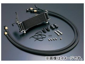 2輪 アクティブ アールズ ラウンドオイルクーラーキット ＃6 9インチ10段 ブラック 14031710BC JAN：4538792426372 ホンダ CBR400F