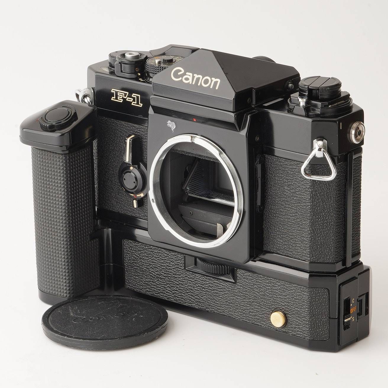 【美品】CANON POWER WINDER F　動作確認済み ブロニカ Canon F-1 後期モデル Power Winder F 35mm 一眼レフ