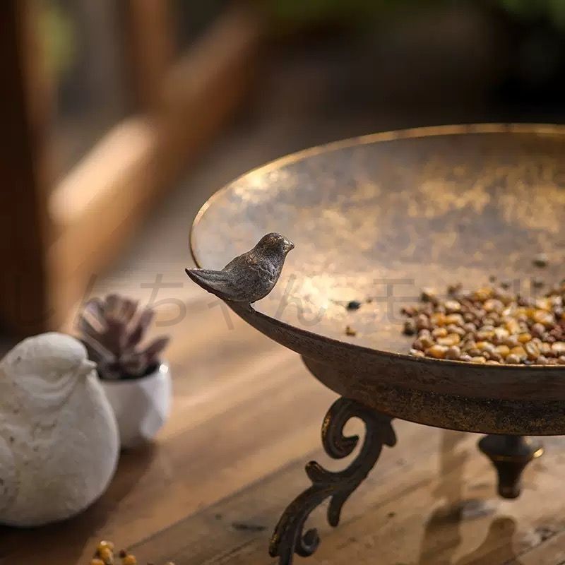 新しい未使用 バードフィーダー 小物トレイ ショップ アンティーク調