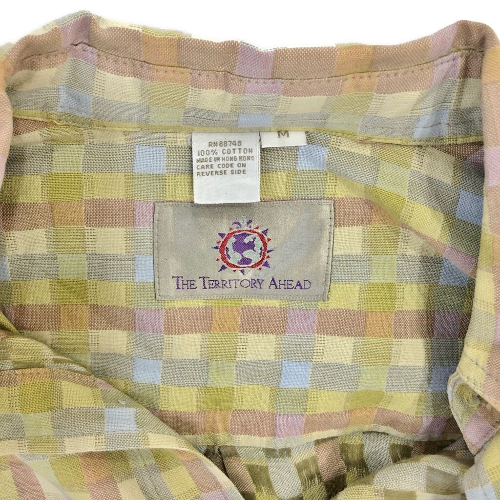 90年代 THE TERRITORY AHEAD 長袖シャツ 総柄 マルチカラー