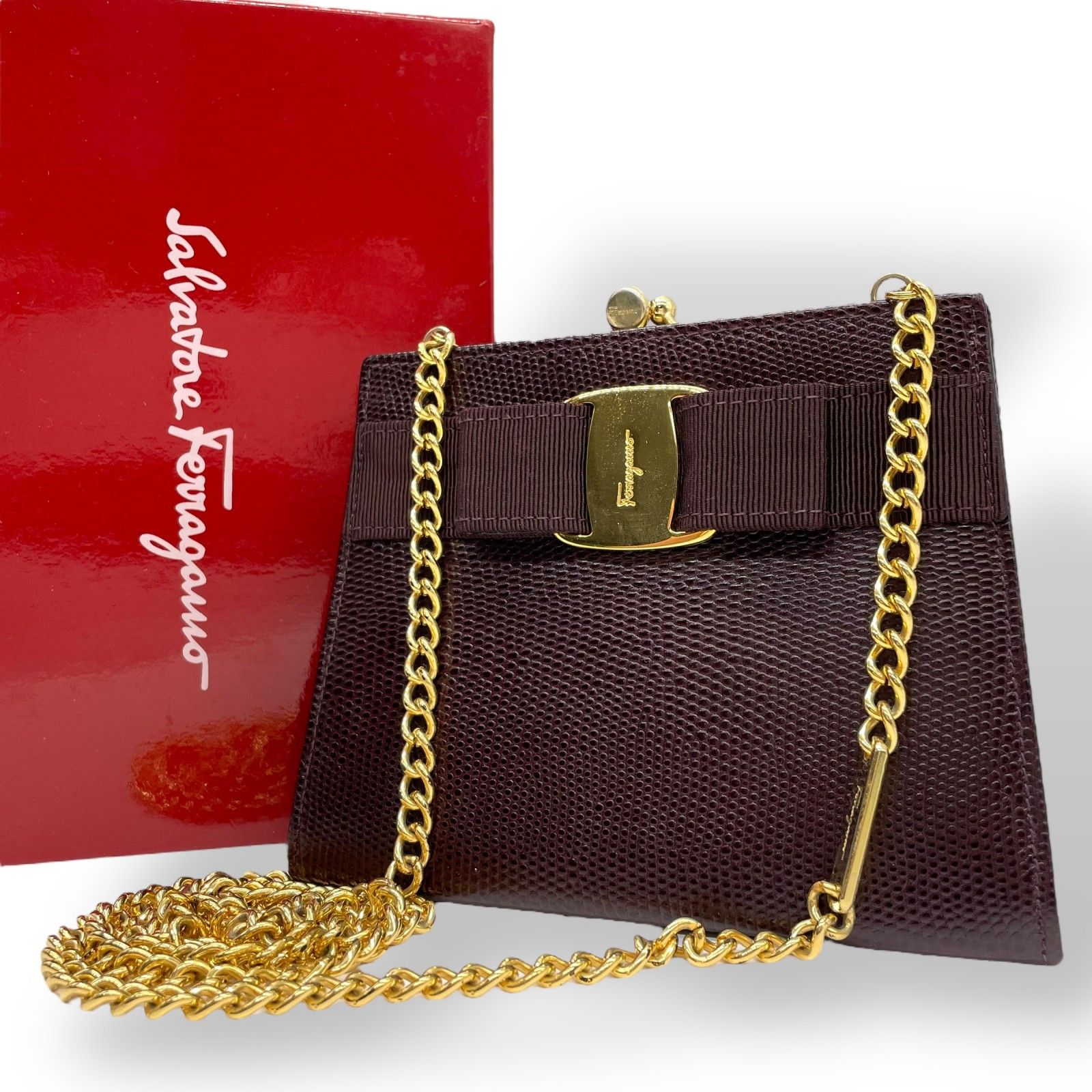 Salvatore Ferragamoハンドバッグ ゴールド金具
