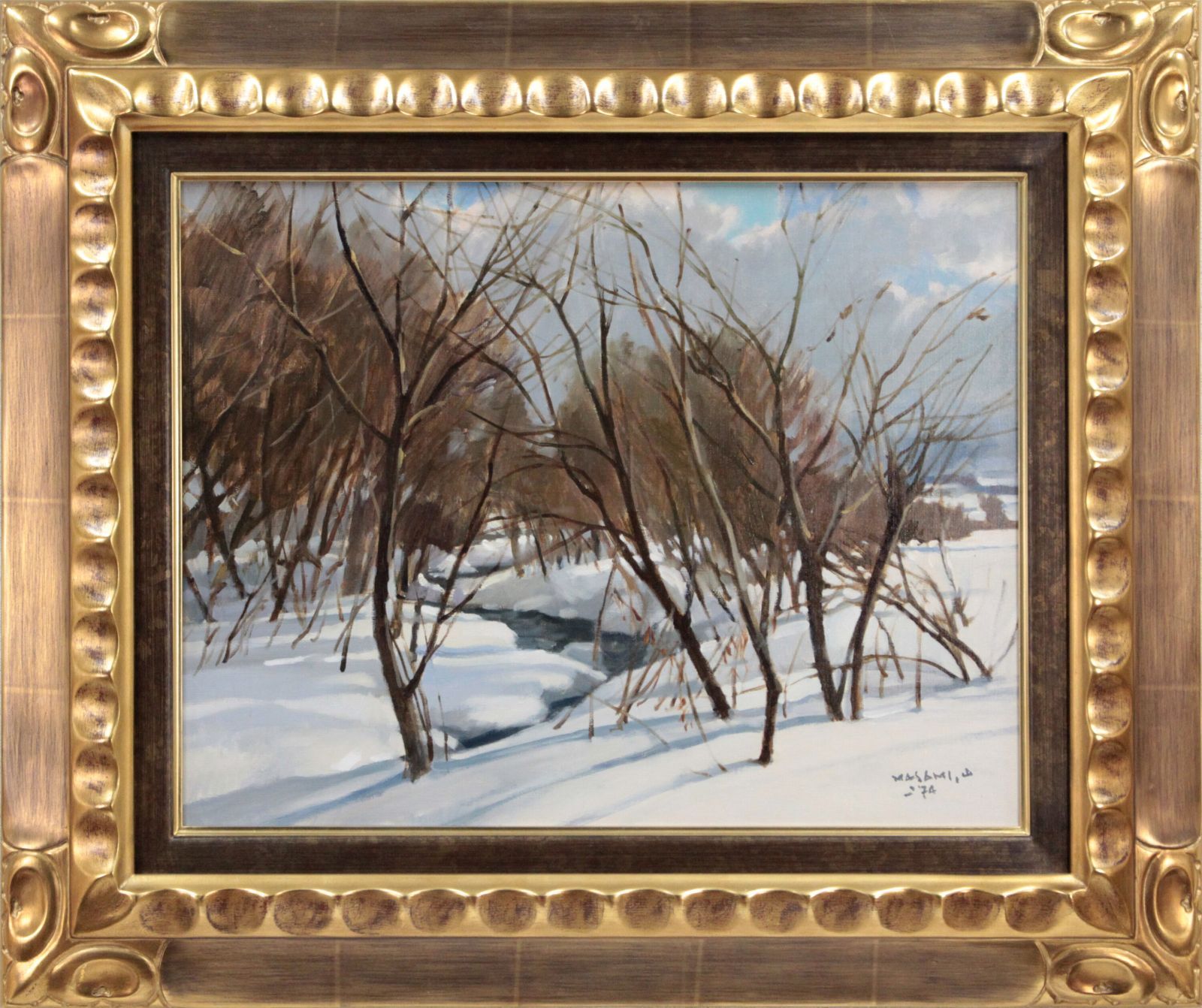 山岸正巳『待春（於 岩内）』油彩画【真作保証】 絵画 山岸正巳『待春（於 岩内）』油彩画【真作保証】 絵画 - メルカリ