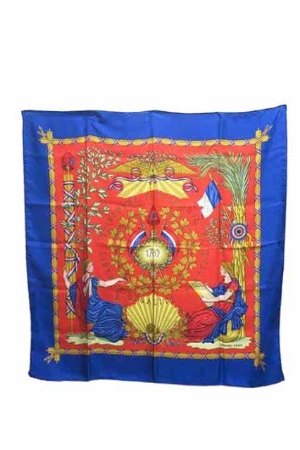 中古】HERMES エルメス 小物 スカーフ カレ90 LIBERTE EGALITE 