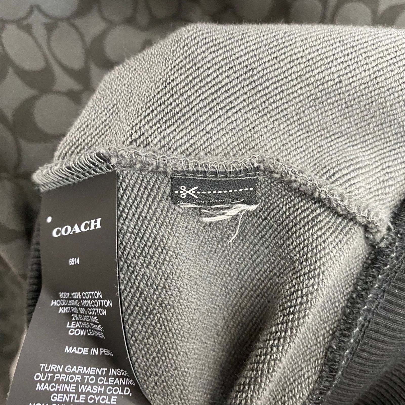 コーチ COACH シグネチャージップアップパーカー 6514 ブラック S 
