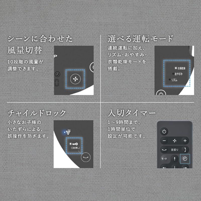 タイマー機能 DCモーター