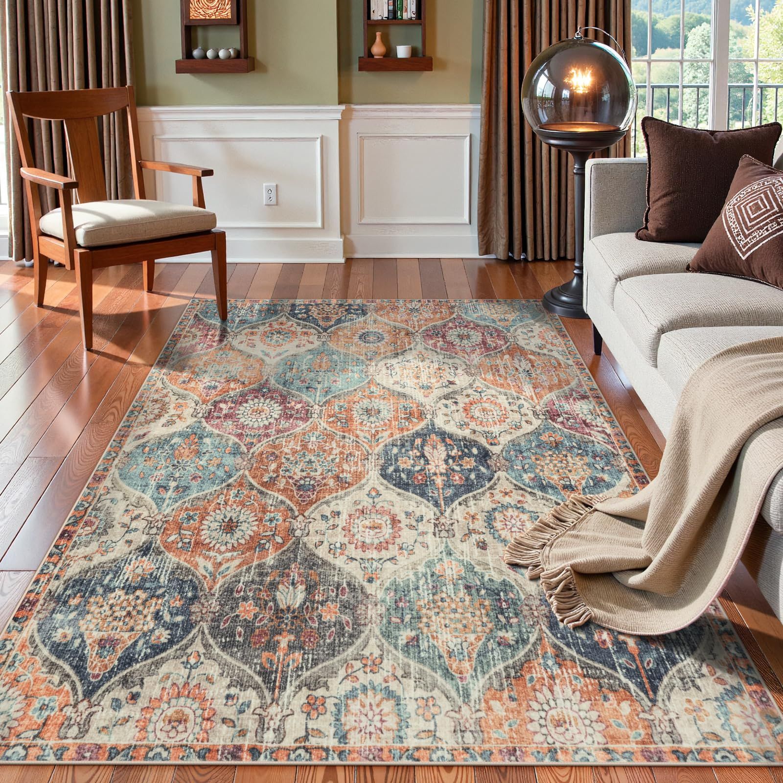 大判　241×131 カメリアピンク　トルコヴィンテージラグ　メダリオン 大判 241×131 カメリアピンク トルコヴィンテージラグ メダリオン 大判