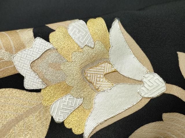 黒留袖⑦金彩友禅　正倉院家紋　豪華な刺繍　正絹　身丈164.5裄67⭐︎着物のみ 黒留袖⑤金彩友禅 正倉院家紋 豪華な刺繍 正絹 身丈164.5裄