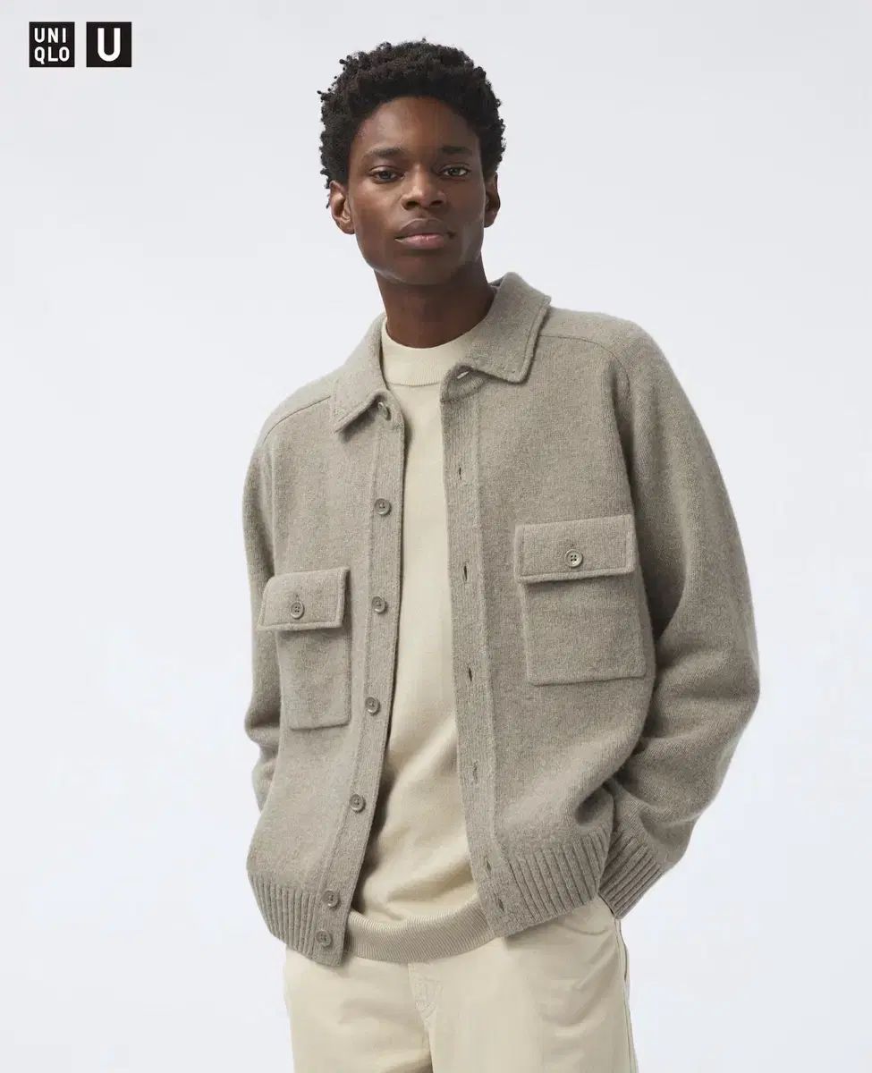 【雷市場（ポンジャン）商品韓国直送】 UNIQLO(ユニクロ) U ラムズウール ニットジャケット L
