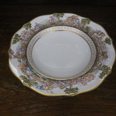 リチャードジノリ　カポディモンテ　プレート リチャードジノリ 直径約23.5cm ミュージアムコレクション
