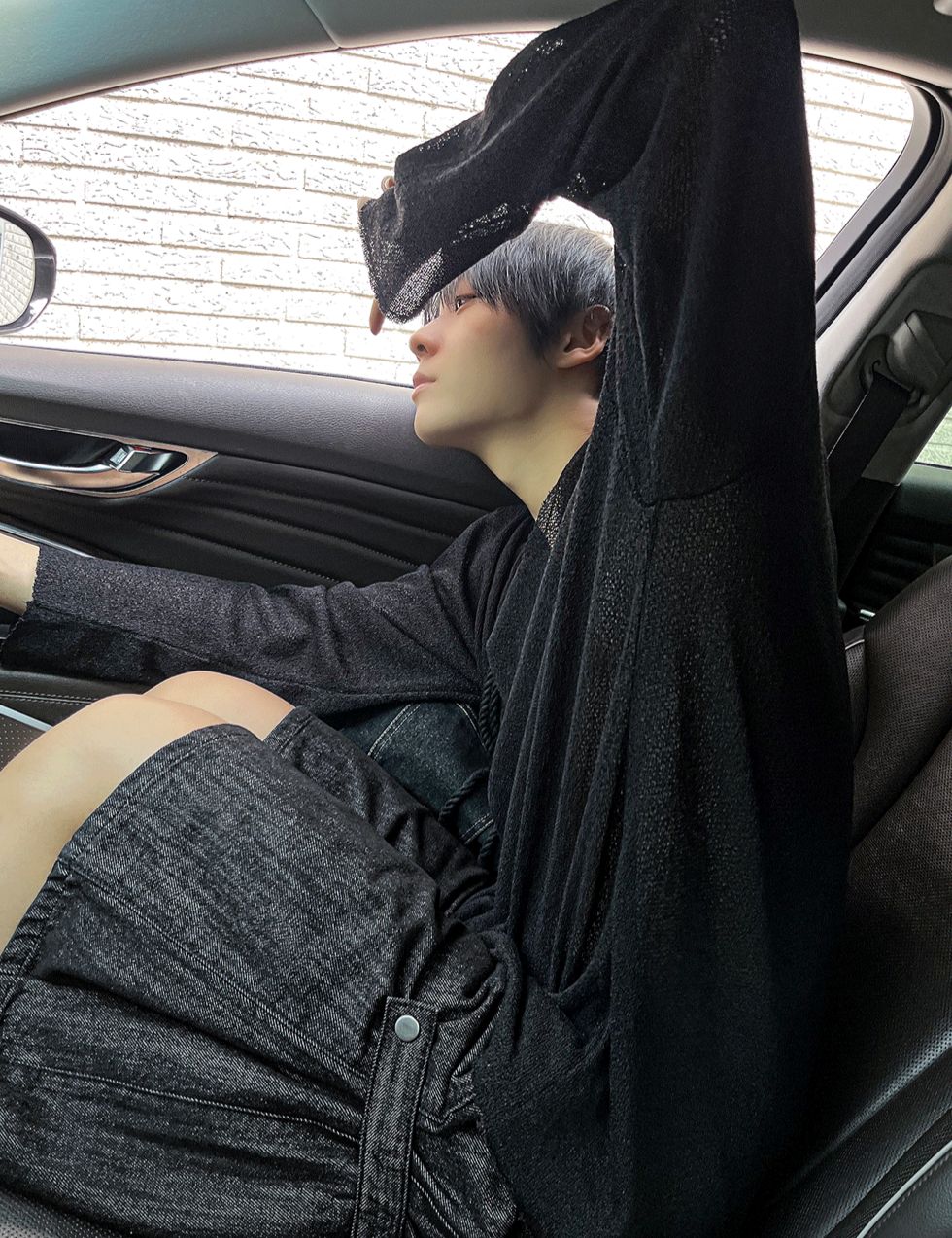 COSYHARU コシハル 公式]色落ちしないバミューダスナップデニム