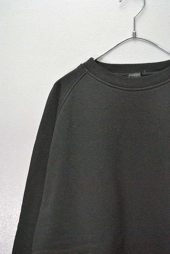 COMOLI コットン裏毛 クルーネック コモリ 24AW ブラック 4