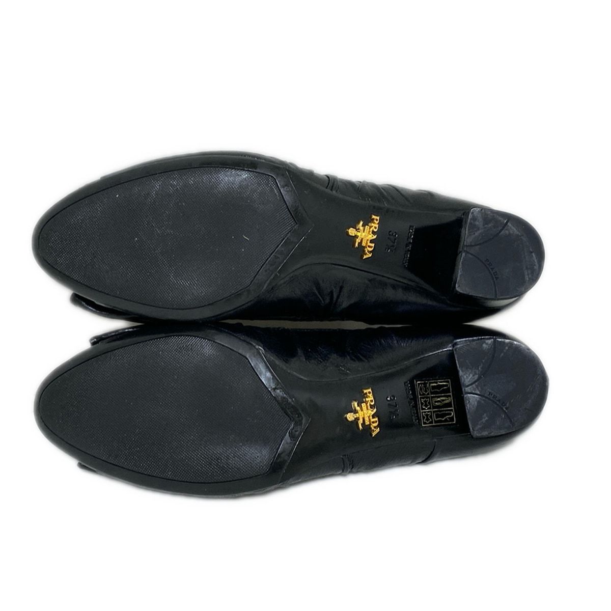 PRADA ブラックリボン付きエナメルパンプス(36 1/2) PRADA(プラダ) パンプス 37 1/2 レディース - 黒 リボン レザー