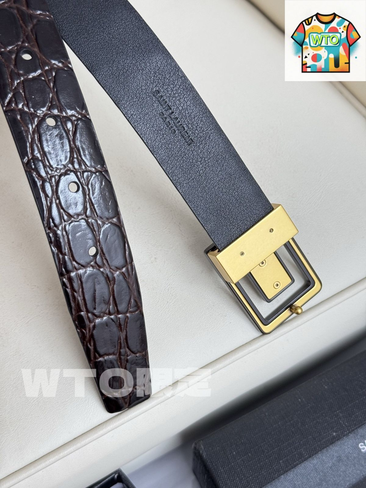 関税・税金込！Saint Laurent レザーベルト 関税・税金込！Saint Laurent レザーベルト (Saint Laurent