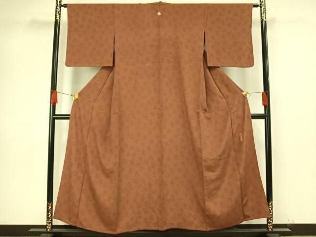 平和屋着物▽極上　重要無形文化財　人間国宝　中村勇二郎　江戸小紋　単衣　唐草文　正絹　逸品　AAAW1539fy 平和屋着物▽極上 重要無形文化財 人間国宝 中村勇二郎 江戸小紋 単衣