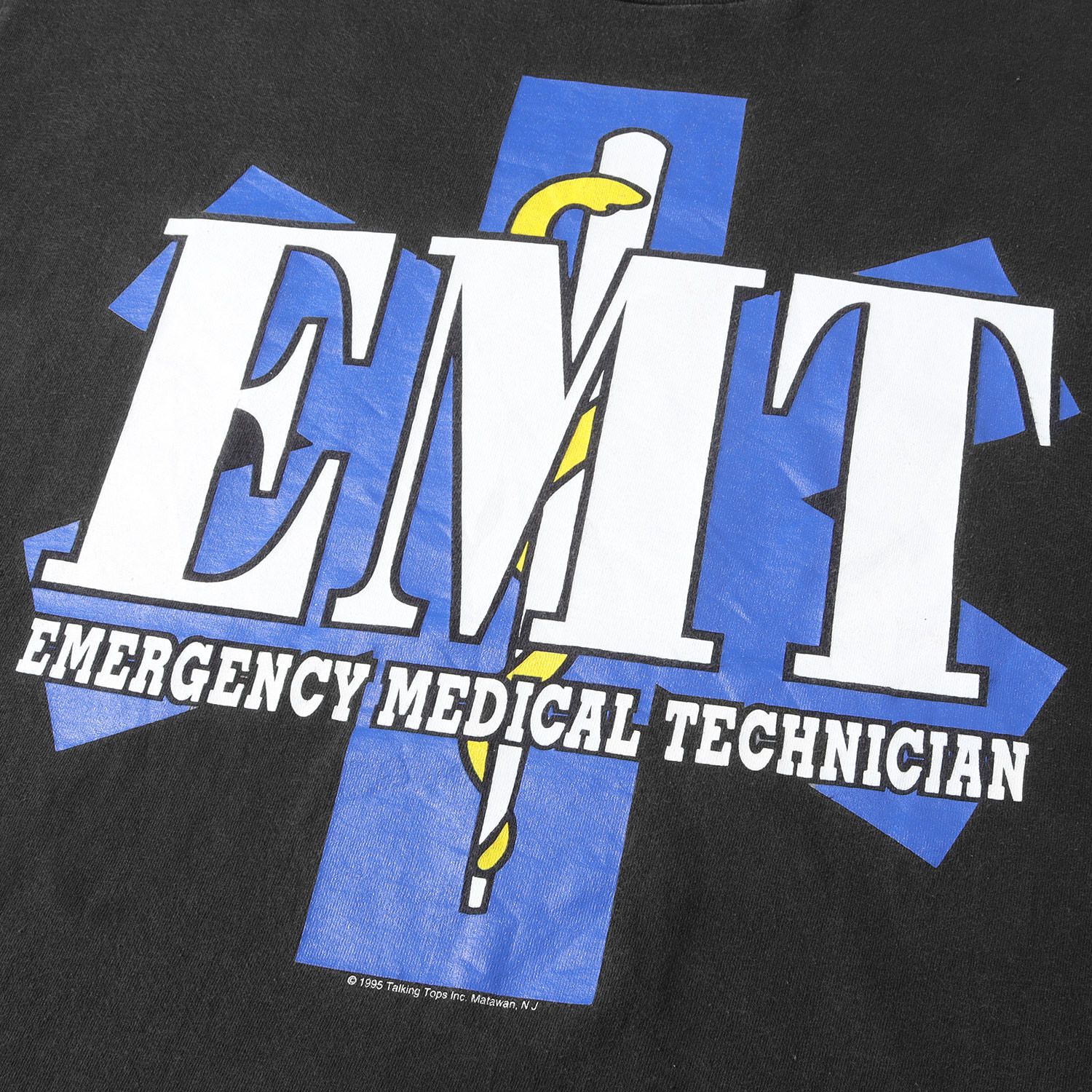 90s EMT 救急救命士 ロゴマーク クルーネック 半袖 Tシャツ 90年代