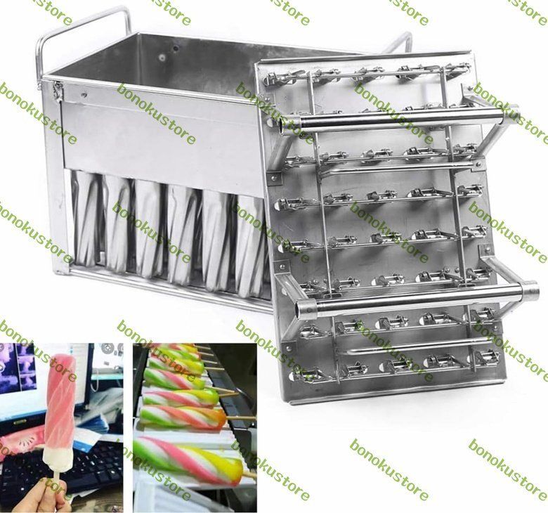 40個の業務用ステンレススチール製アイスキャンディー型
