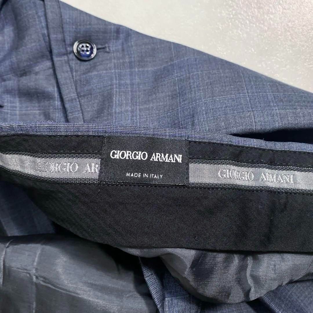 A16326 ジョルジオアルマーニ スラックス ヘアラインチェック 54  
