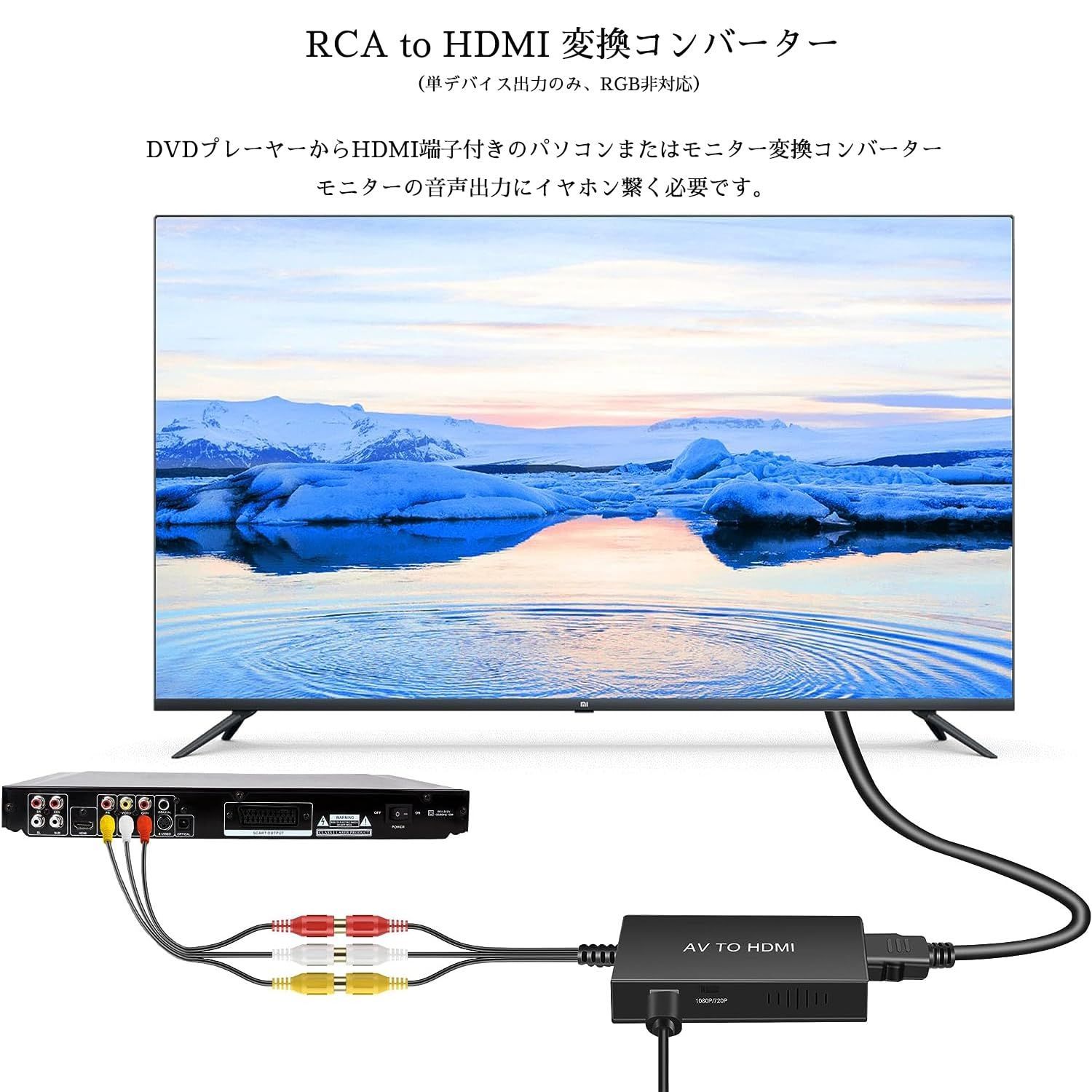 在庫処分】AV 変換ケーブル hdmi コンポジット コンポジット3色端子