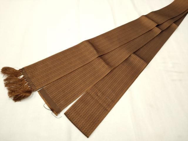 平和屋着物○男性 本場筑前博多織 角帯 吉祥文 寺嶋織物謹製 証紙付き