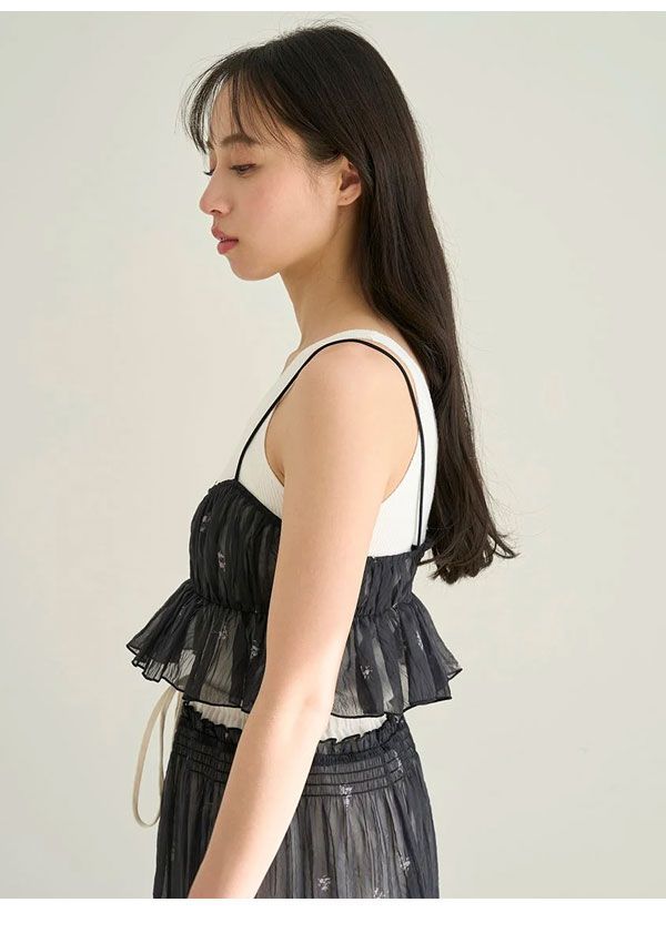 ビスチェレイヤードロゴTシャツ プルオーバー