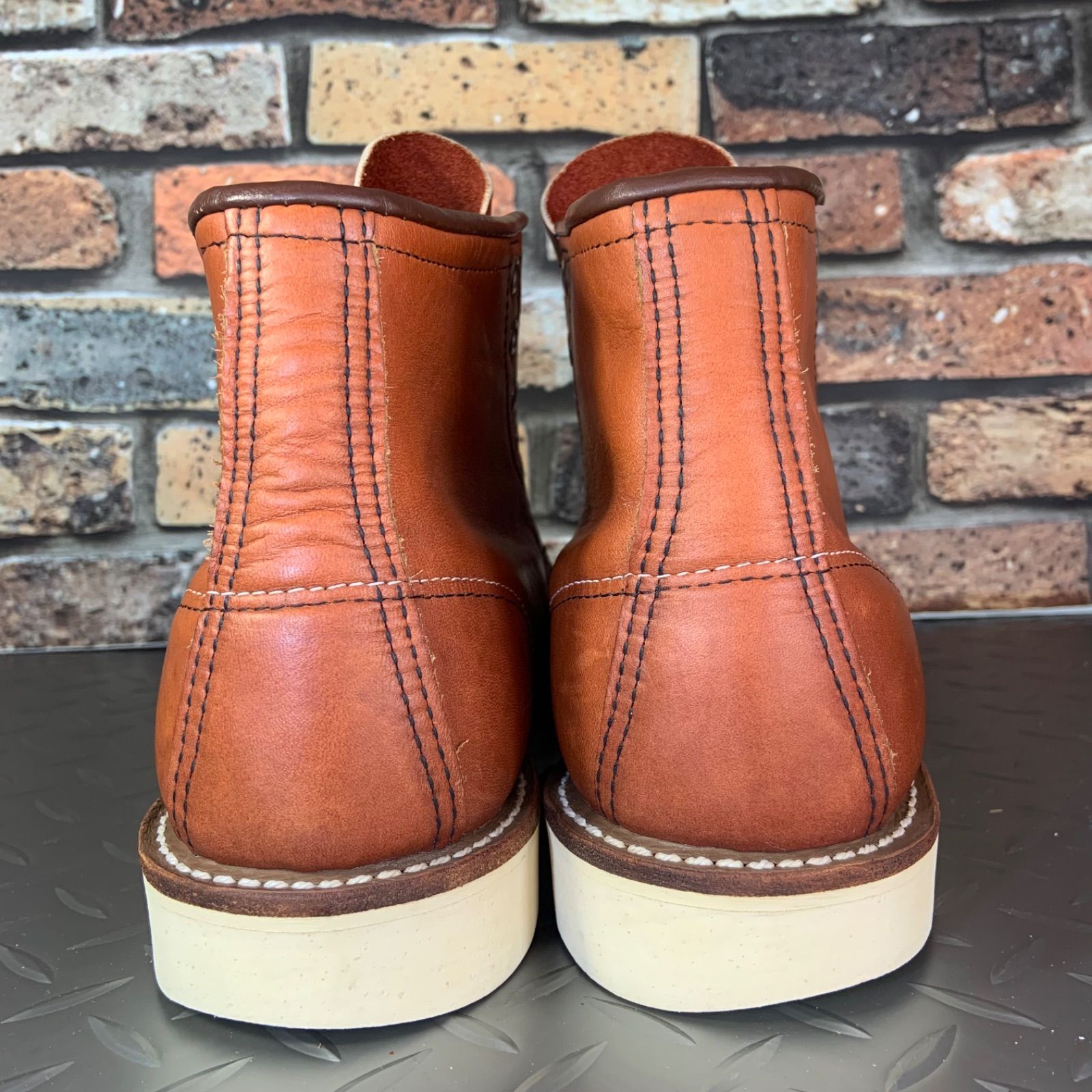 ☆REDWING 8875 モックトゥワークブーツ 刺繍羽タグ 2003年製 US7.5E