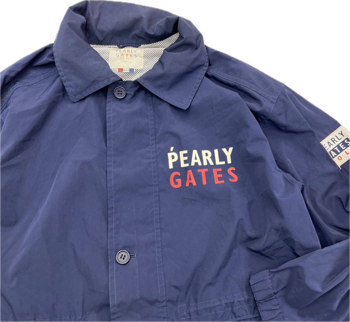 PEARLY GATES ☆ 両面 ロゴ 裏メッシュ◎ ナイロン コーチ PEARLY GATES ☆ 両面 ロゴ 裏メッシュ◎ ナイロン コーチ