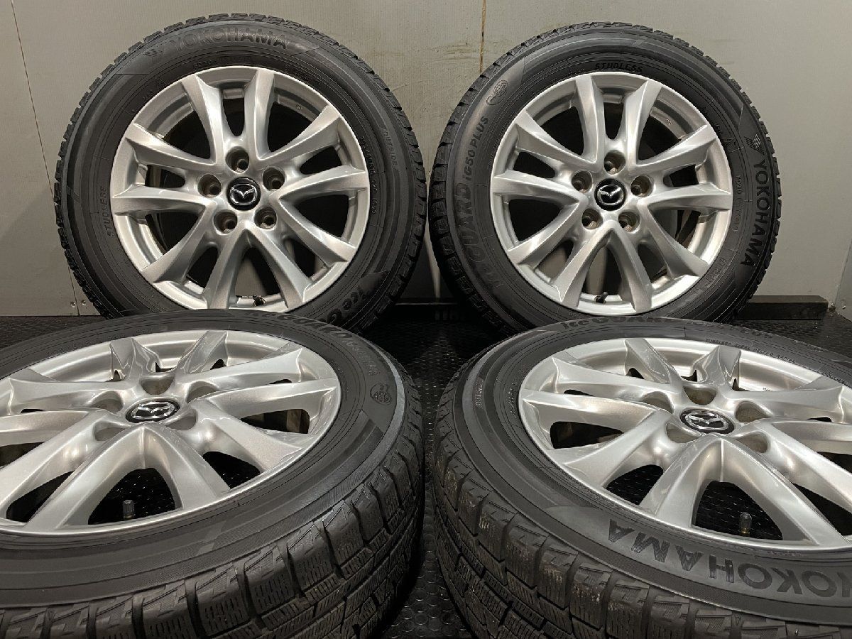 YOKOHAMA iG50 PLUS 205|60R16 スタッドレス MAZDA アクセラ 純正ホイール 16インチ 6.5J5HPCD114.3 50 バリ溝 ビアンテにも MTX223