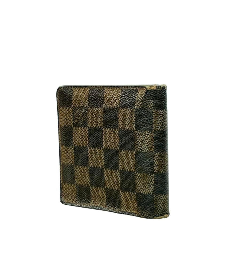 訳あり ルイヴィトン 二つ折り財布 ポルトビエ・カルトクレディモネ N61665 ダミエ エベヌ メンズ LOUIS VUITTON - メルカリ