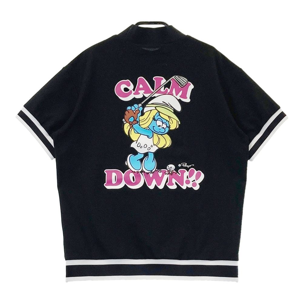 【美品】ホーンガーメント HORN G.M.T 総柄モック半袖Tシャツ カジュアルゴルフドットコムby PALM SPRINGSにHORN GARMENT