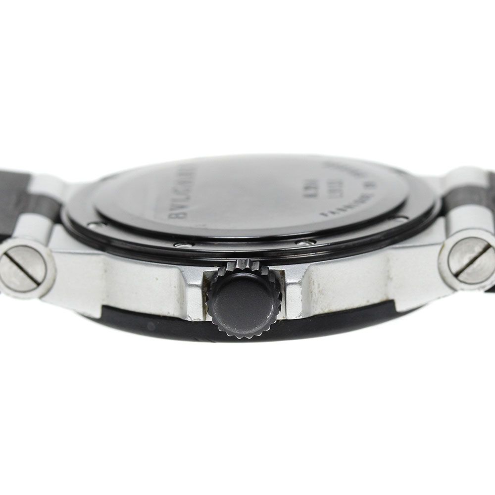 ブルガリ BVLGARI AL29A アルミニウム デイト クォーツ レディース_  