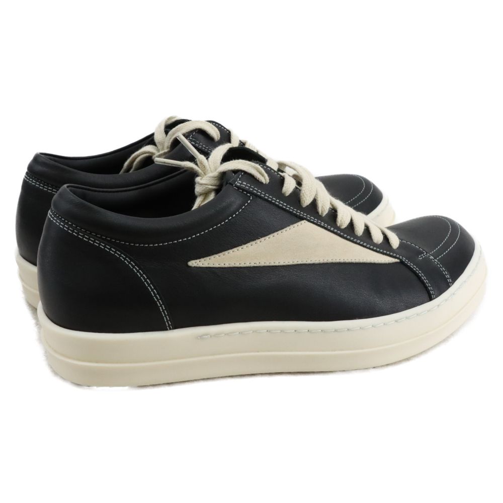 Rick Owens (リックオウエンス) VINTAGE SNEAKS レザー ヴィンテージスニーカー ローカットスニーカー ブラック/ホワイト  RU02D6897 - メルカリ