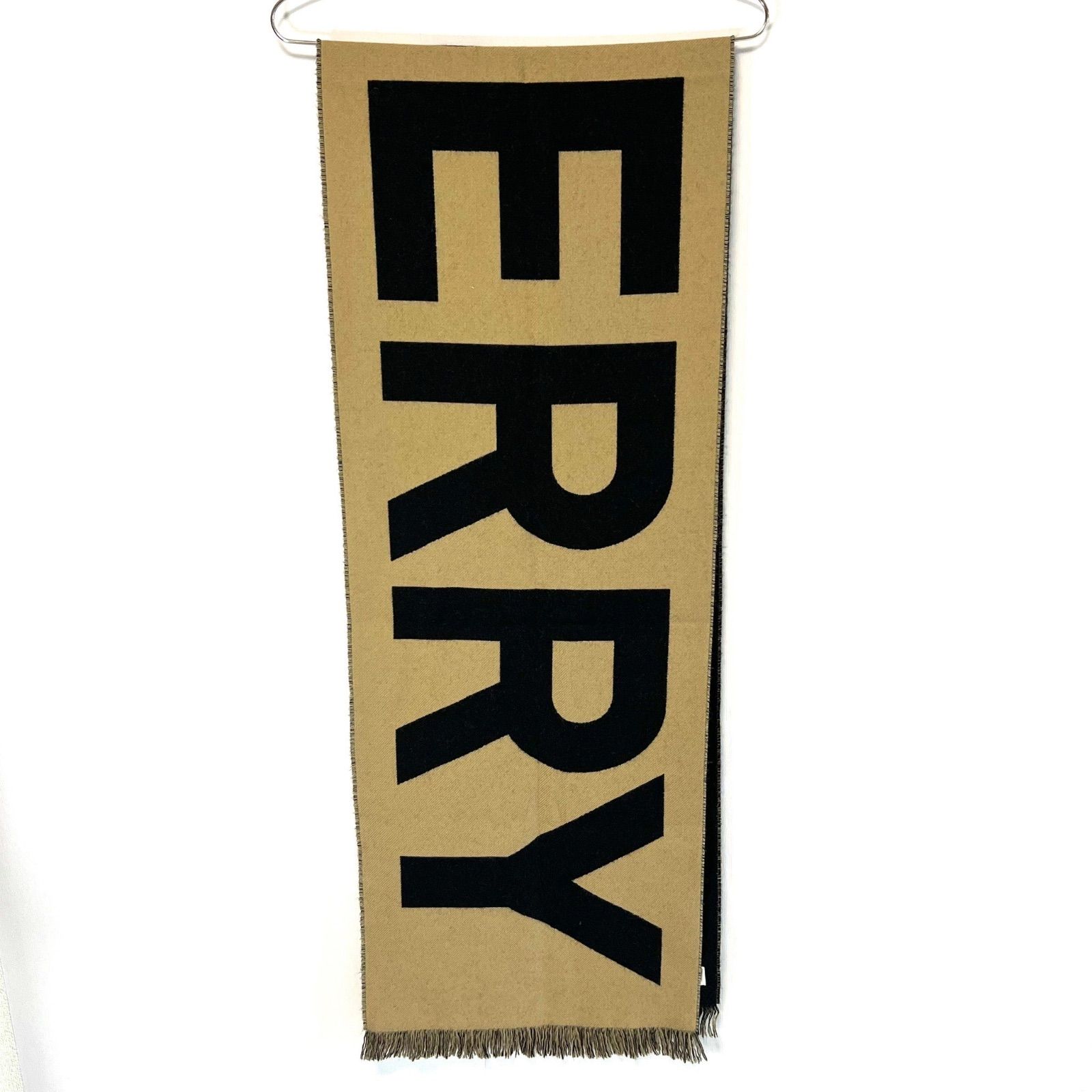 BURBERRY バーバリー ジャガードスカーフ ロゴ マフラー ウール