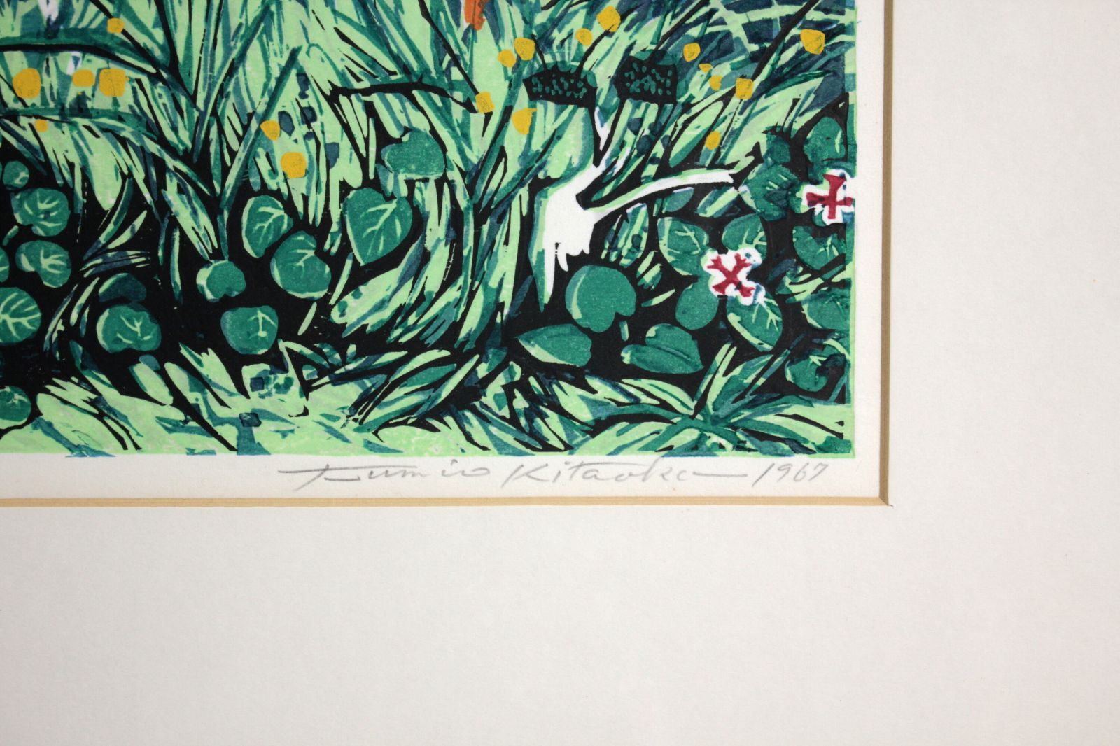絵画 木版画 北岡 バラ BOKUNEN ART GALLERY公式オンラインストア / 朝のバラ 木版画