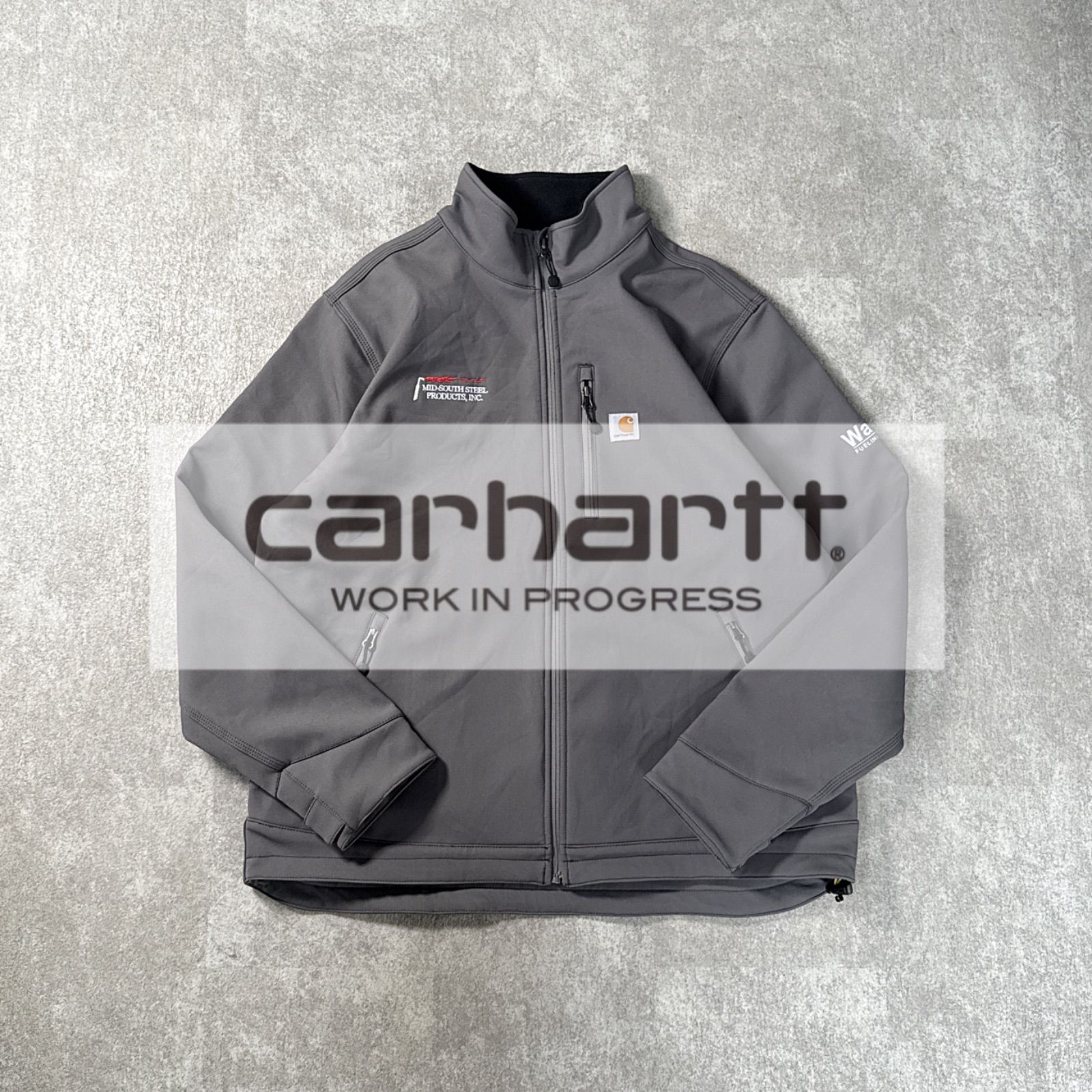 carhartt カーハート ソフトシェルジャケット 企業系 刺繍 古着 ヴィンテージ グレー XL